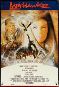 5f0115 LADYHAWKE English 1sh 1985 cool Formosa art of Michelle Pfeiffer & young Matthew Broderick!