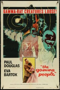 5f0797 GAMMA PEOPLE 1sh 1956 G-gun paralyzes nation, great image of hypnotized Gamma people!