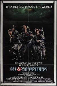 5f0803 GHOSTBUSTERS 1sh 1984 Bill Murray, Dan Aykroyd & Harold Ramis here to save the world!