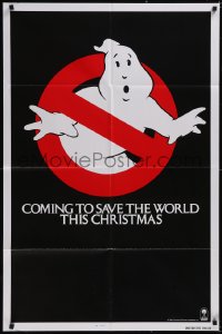 5f0807 GHOSTBUSTERS teaser 1sh 1984 Murray, Aykroyd, Ramis, Coming to Save The World This Christmas!