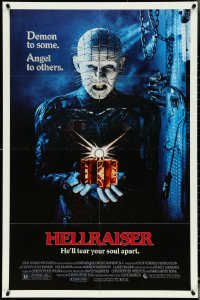 5f0831 HELLRAISER 1sh 1987 Clive Barker, great image of Pinhead, he'll tear your soul apart!