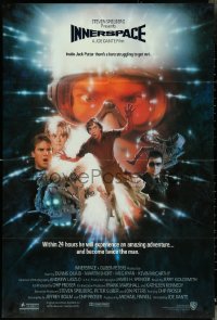 5f0867 INNERSPACE int'l 1sh 1987 Dennis Quaid, Martin Short, cool Morgan art over black background!