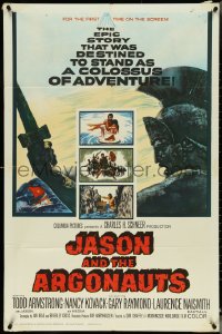 5f0882 JASON & THE ARGONAUTS 1sh 1963 Harryhausen special effects, Terpning art of Talos!