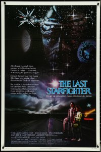 5f0910 LAST STARFIGHTER 1sh 1984 Catherine Mary Stewart & Lance Guest as video game pilot!