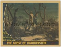 5f0297 GHOST OF FRANKENSTEIN LC 1942 monster Lon Chaney Jr. in graveyard with Bela Lugosi as Ygor!