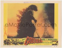 5f0302 GODZILLA LC #8 1956 great c/u of Gojira destroying power lines, rubbery monster classic!