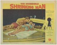 5f0321 INCREDIBLE SHRINKING MAN LC #2 1957 Grant Williams & Randy Stuart on boat before he shrank!