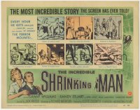 5f0314 INCREDIBLE SHRINKING MAN TC 1957 sci-fi classic Reynold Brown comic strip-like artwork!