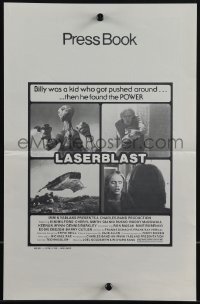 5f0142 LASERBLAST pressbook 1978 Roddy McDowall, Billy got pushed around until he found POWER, rare!