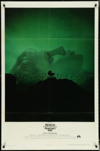 5f1039 ROSEMARY'S BABY 1sh 1968 Roman Polanski, Mia Farrow, creepy baby carriage horror image!