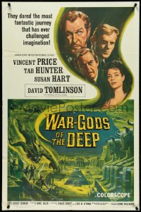 5f1158 WAR-GODS OF THE DEEP 1sh 1965 Vincent Price, Jacques Tourneur, most fantastic journey!