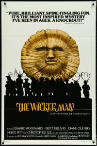 5f1169 WICKER MAN 1sh R1980 Christopher Lee, Britt Ekland, cult horror classic!