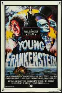 5f1181 YOUNG FRANKENSTEIN 1sh 1974 Mel Brooks, Alvin art of Wilder, Peter Boyle & Feldman!