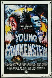 5f1182 YOUNG FRANKENSTEIN int'l 1sh 1974 Mel Brooks, Alvin art of Wilder, Peter Boyle & Feldman!