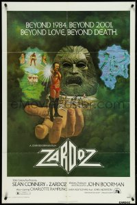 5f1184 ZARDOZ 1sh 1974 Lesser art of Sean Connery, who has seen the future and it doesn't work!