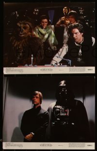 5f0088 RETURN OF THE JEDI 8 color 11x14 stills 1983 Darth Vader, Luke, complete set with slugs!