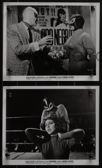 5f1349 LAS LUCHADORAS CONTRA EL MEDICO ASESINO 12 Spanish/US 8x10 stills 1963 masked wrestler, rare!