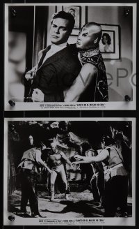 5f1356 SANTO EN EL MUSEO DE CERA 6 Spanish/US 8x10 stills 1963 masked wrestler, ultra rare!