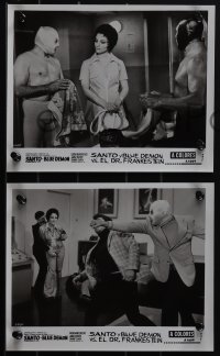 5f1351 SANTO Y BLUE DEMON CONTRA EL DOCTOR FRANKENSTEIN 11 Spanish/US 8x10 stills 1974 ultra rare!