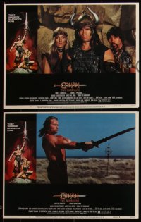 5f0446 CONAN THE BARBARIAN 8 LCs 1982 Arnold Schwarzenegger & Sandahl Bergman, Casaro border art!