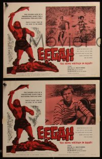 5f0460 EEGAH 8 LCs 1962 Richard Kiel as the name written in blood prehistoric giant, complete set!