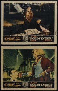 5f0473 GOLDFINGER 8 LCs 1964 great images of Sean Connery as spy James Bond 007, complete set!