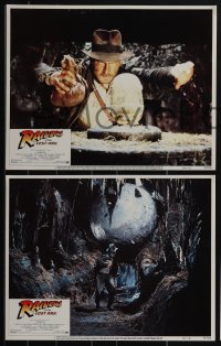 5f0509 RAIDERS OF THE LOST ARK 8 LCs 1981 Harrison Ford, George Lucas & Steven Spielberg classic!