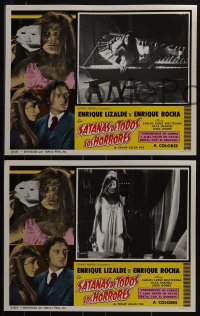 5f0516 SATANAS DE TODOS LOS HORRORES 8 Spanish/US LCs 1974 Poe's House of Usher, ultra rare!