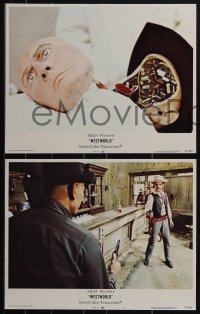 5f0540 WESTWORLD 8 LCs 1973 Michael Crichton, cyborg cowboy Yul Brynner, Richard Benjamin, Brolin!