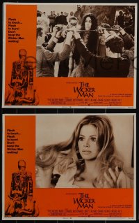 5f0542 WICKER MAN 8 LCs 1974 Christopher Lee, Britt Ekland, cult horror classic, complete set!