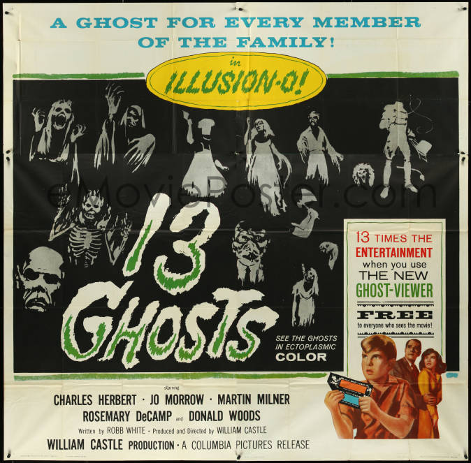 eMoviePoster.com: 5f0072 13 GHOSTS 6sh 1960 William Castle, great art ...