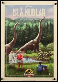 5g0499 JURASSIC PARK #57/995 12x17 English art print 2019 art of Neill, Dern Discover Isla Nublar!