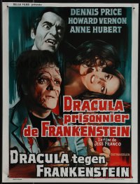 5g0188 DRACULA PRISONER OF FRANKENSTEIN Belgian 1972 Jesus Franco, great image of best monsters!