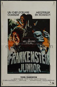 5g0201 YOUNG FRANKENSTEIN Belgian 1977 Mel Brooks, Alvin art of Gene Wilder, Peter Boyle & Feldman!