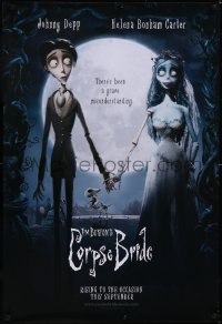 5g0719 CORPSE BRIDE teaser DS 1sh 2005 Burton horror musical, rising to the occasion this September!