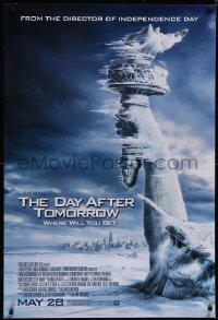 5g0731 DAY AFTER TOMORROW style AS advance 1sh 2004 art of Statue of Liberty frozen in tidal wave!