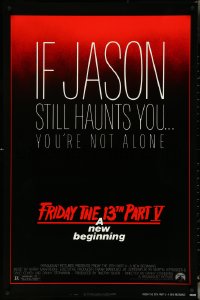 5g0776 FRIDAY THE 13th PART V 1sh 1985 A New Beginning, if Jason still haunts you you're not alone!