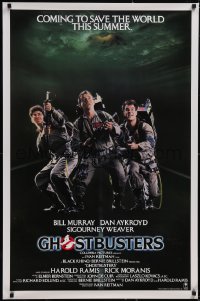 5g0788 GHOSTBUSTERS advance 1sh 1984 Bill Murray, Aykroyd & Ramis are here to save the world!