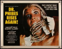 5g0232 DR. PHIBES RISES AGAIN 1/2sh 1972 Vincent Price, pretty girl strangled by skeleton hands!