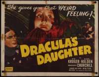 5g0233 DRACULA'S DAUGHTER 1/2sh R1949 Gloria Holden gives you a weird feeling, Realart, ultra rare!