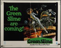 5g0251 GREEN SLIME 1/2sh 1969 cheesy sci-fi, Livoti art of astronaut & monster, formerly folded