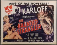 5g0253 HAUNTED STRANGLER style A 1/2sh 1958 Boris Karloff marked their death by their wild beauty!