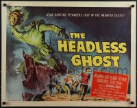 5g0255 HEADLESS GHOST 1/2sh 1959 head-hunting teenagers lost in the haunted castle, art by Brown!