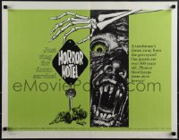 5g0257 HORROR HOTEL 1/2sh 1962 Christopher Lee, English horror, scary Jack Davis artwork!