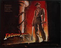 5g0266 INDIANA JONES & THE TEMPLE OF DOOM 1/2sh 1984 full-length Bruce Wolfe art of Harrison Ford!