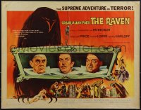 5g0284 RAVEN 1/2sh 1963 great art of Boris Karloff, Vincent Price & Peter Lorre by Reynold Brown!