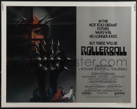 5g0292 ROLLERBALL 1/2sh 1975 James Caan in a future where war does not exist, Bob Peak art!