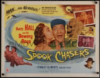 5g0298 SPOOK CHASERS style A 1/2sh 1957 Huntz Hall, Bowery Boys, It's a howl of a prowl!