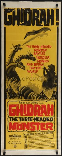 5g0069 GHIDRAH THE THREE HEADED MONSTER insert 1965 Toho, Godzilla, Mothra, and Rodan!