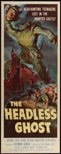 5g0079 HEADLESS GHOST insert 1959 teenagers lost in haunted castle, art by Brown, formerly folded!